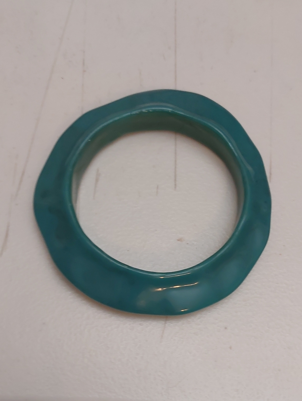 Y2K Teal Lightweight Irregular Shaped Bangle Bracelet Plus Size